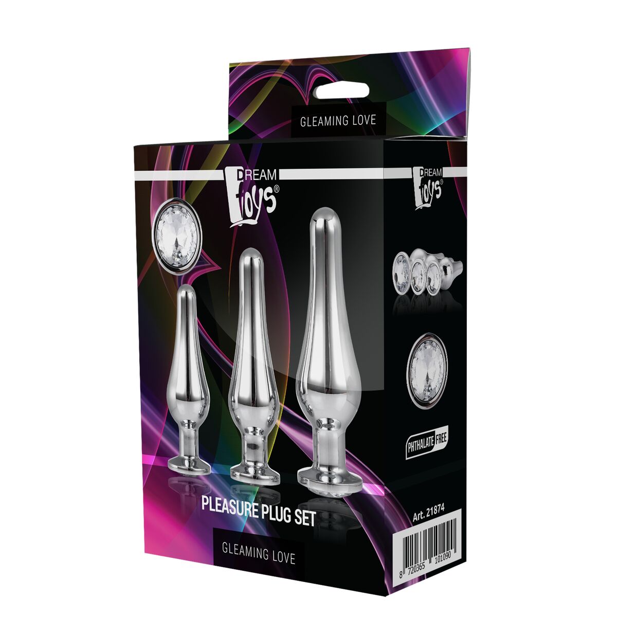 Plug Anal Dream Toys Gleaming Love Silberfarben